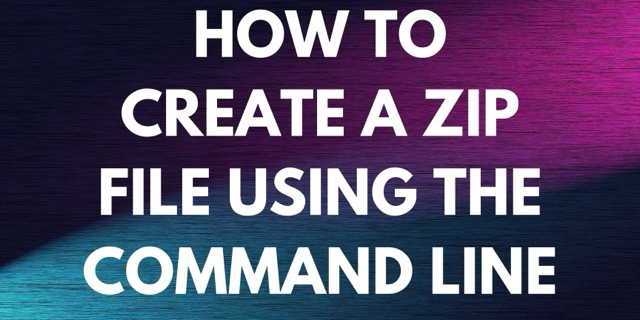 How to Create a Zip File Using the Command Line in ubuntu