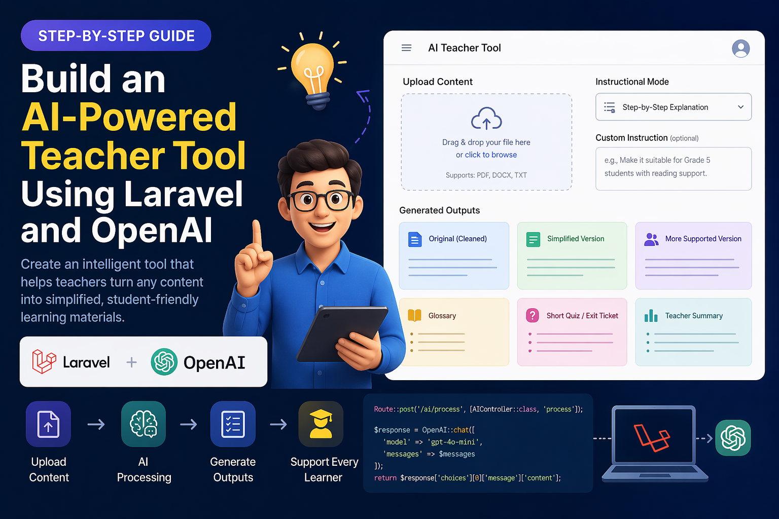 How to Create an AI Education App Backend with Laravel and OpenA